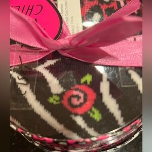 NIB 2 Pairs of Betsey Johnson Wild Child Printed Socks in Gift Box